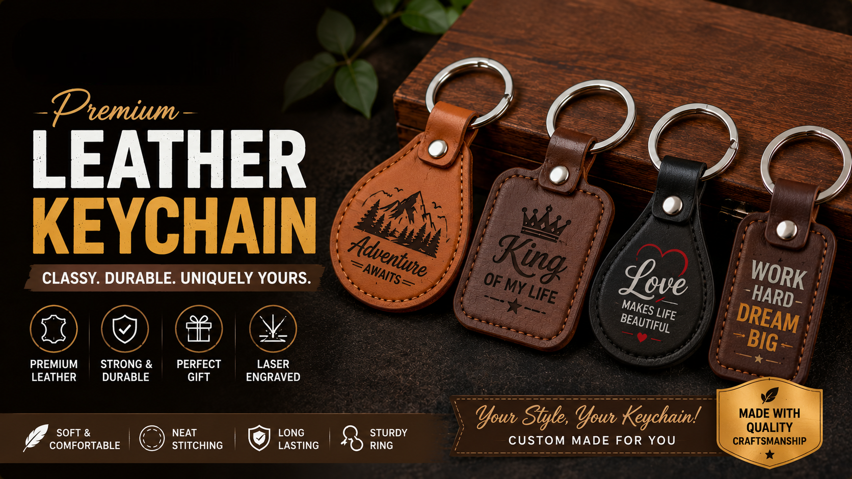 Leather Keychain