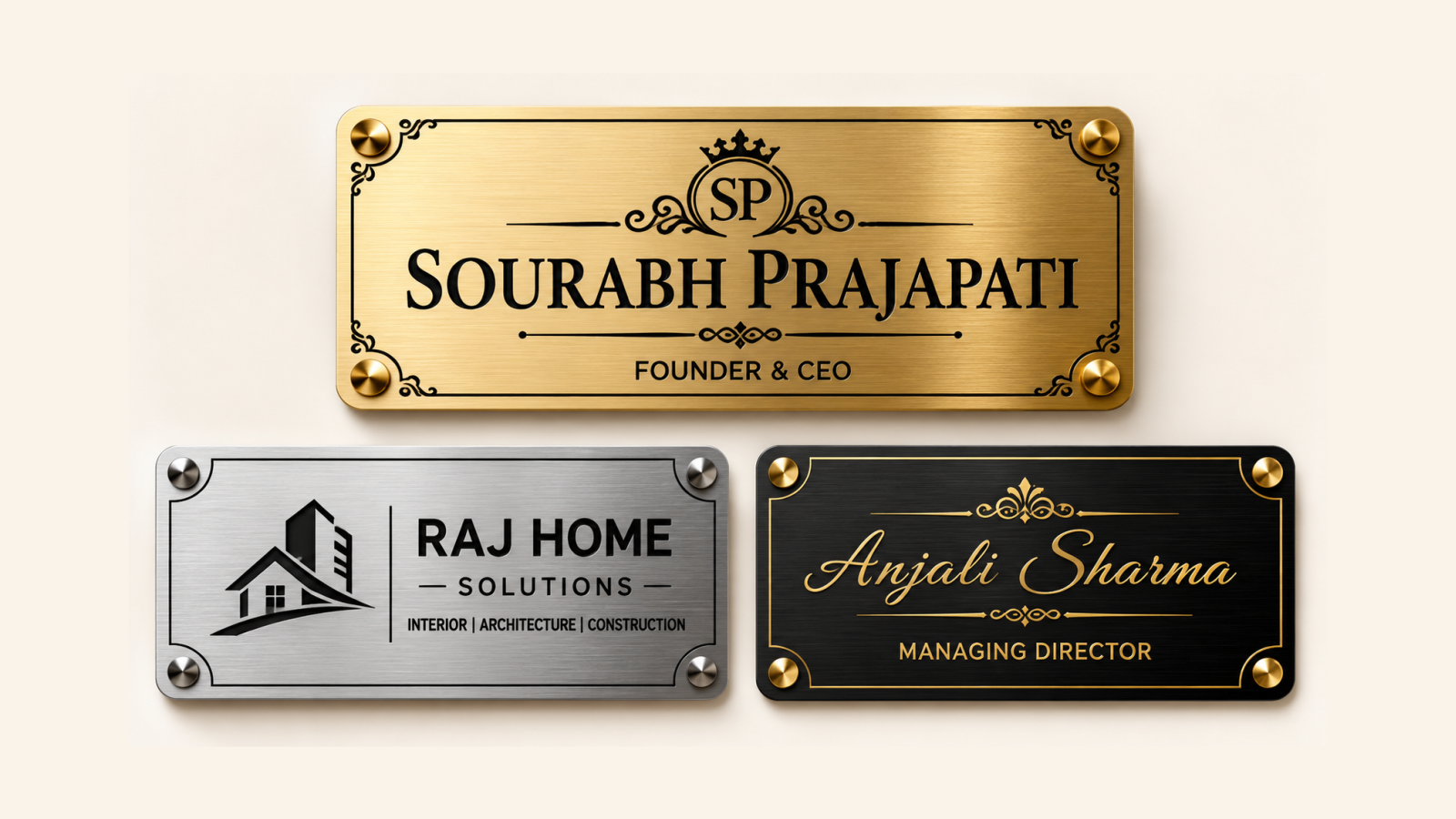 Metal Plate Name Printing