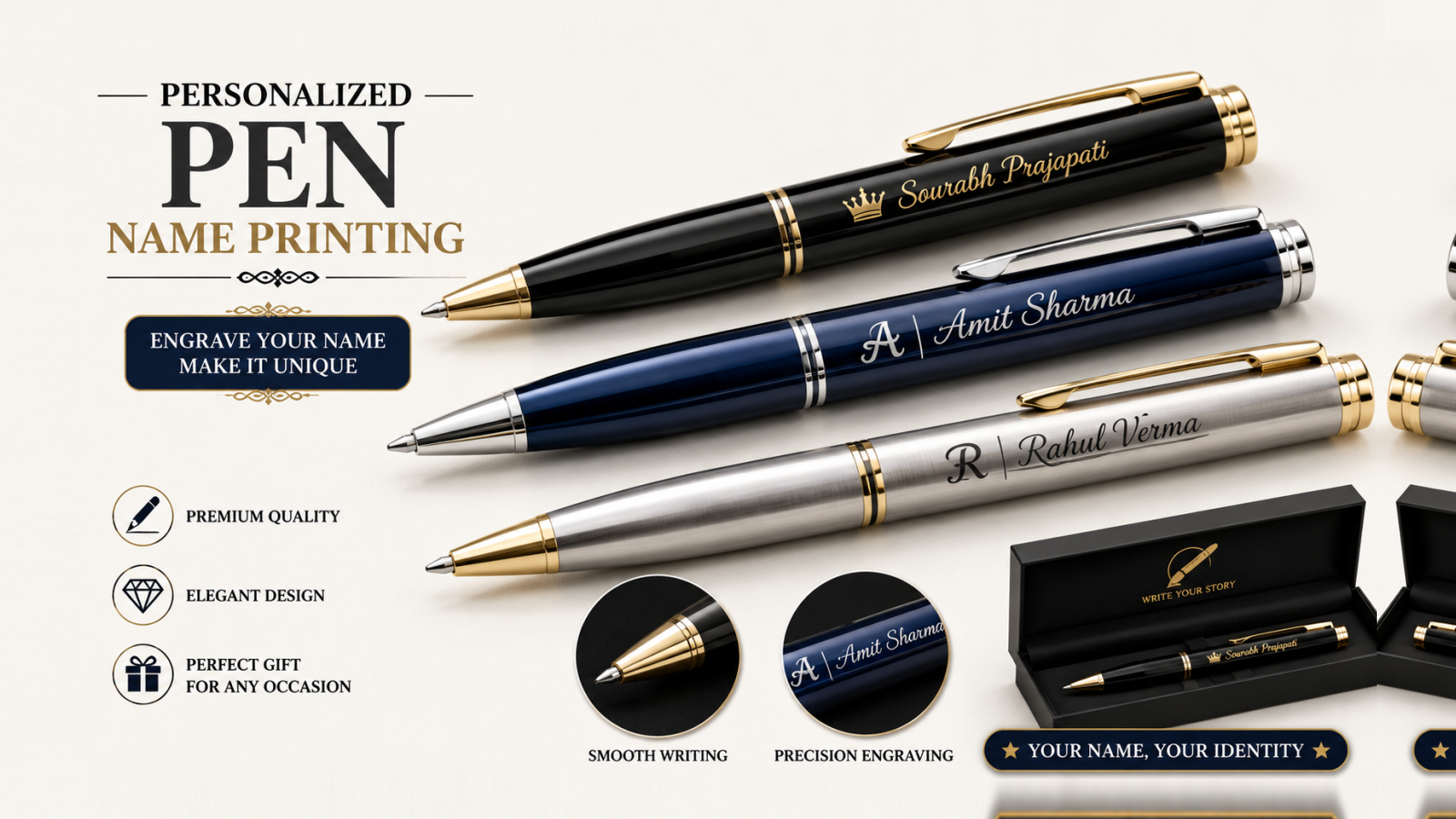 Personalized Pen Name Printing